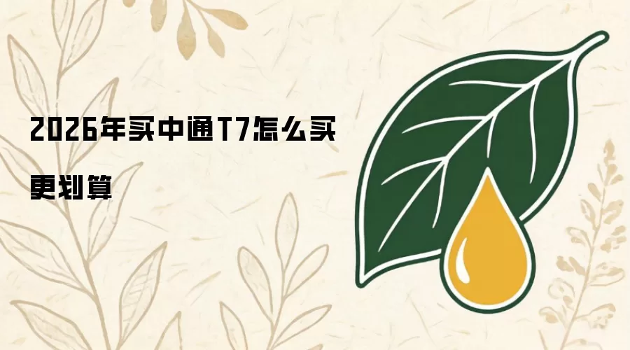 2026年买中通T7怎么买更划算