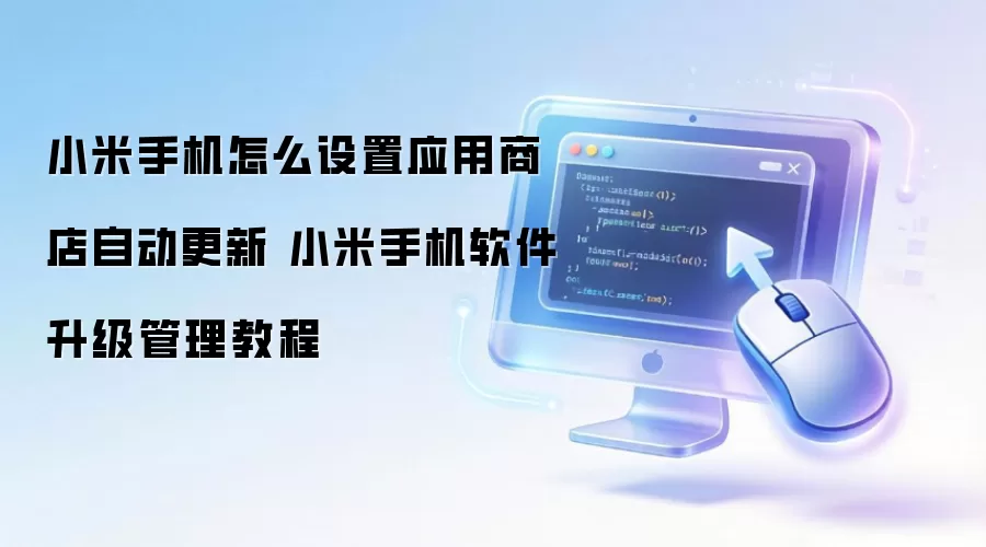 小米手机怎么设置应用商店自动更新 小米手机软件升级管理教程