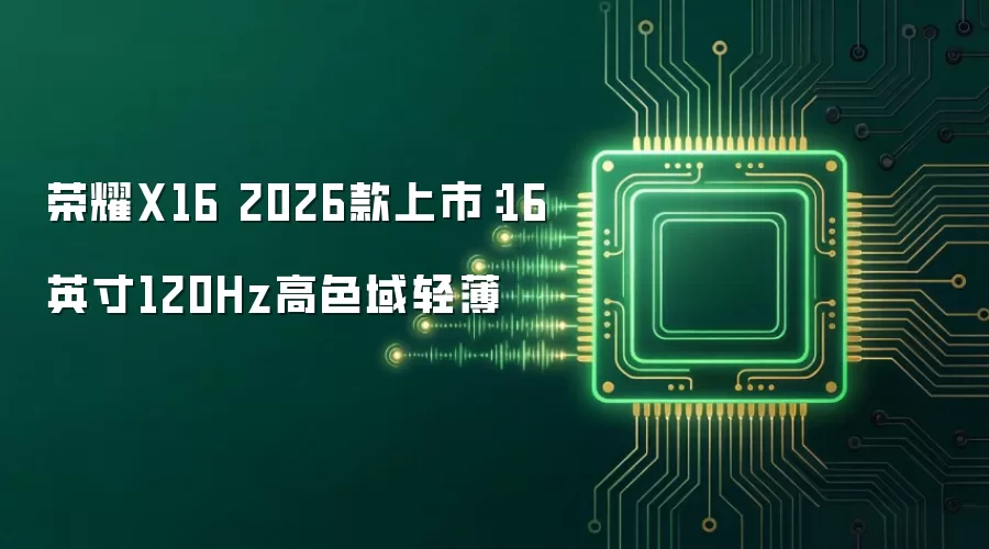 荣耀X16 2026款上市:16英寸120Hz高色域轻薄