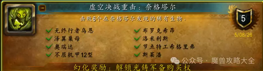 魔兽世界虚空决战重击：奈格塔尔成就指南