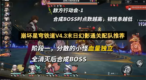崩坏星穹铁道V4.3末日幻影通关配队推荐