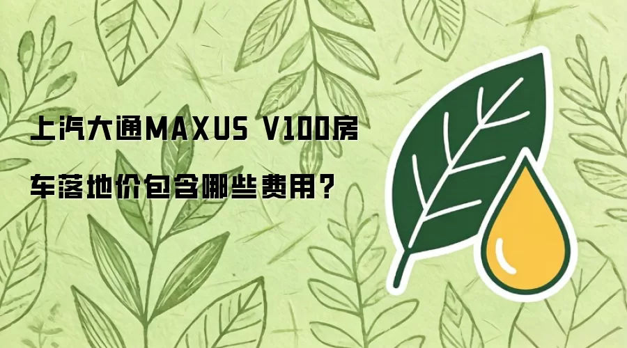 上汽大通MAXUS V100房车落地价都包含哪些费用