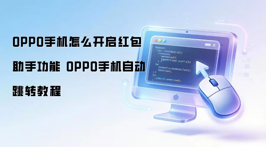 OPPO手机如何开启红包助手功能 OPPO手机自动跳转指南