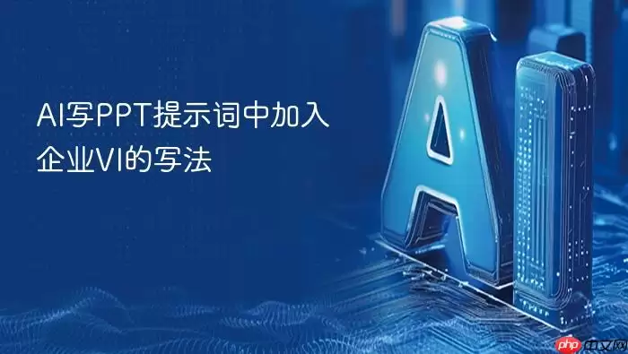 AI写PPT提示词里加入企业VI的写法