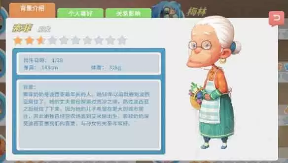 波西亚时光全角色图鉴和喜好-索菲