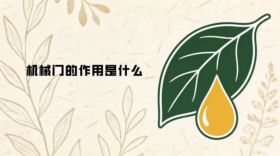 机械门的功能是什么