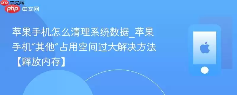 苹果手机怎么清理系统数据_苹果手机其他占用空间过大解决方法释放内存