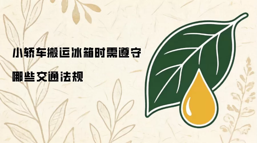 小轿车搬运冰箱时需遵守哪些交通法规
