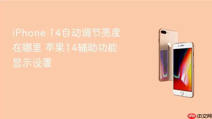 iPhone 14自动调节亮度位置 苹果14辅助功能显示设置