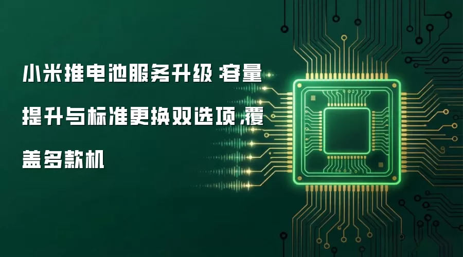 小米推电池服务升级：容量提升与标准更换双选项，覆盖多款机