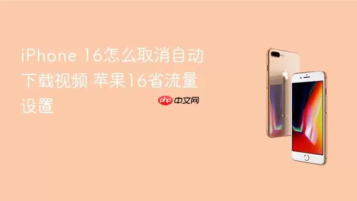 iPhone 16怎么关闭自动下载视频 苹果16省流量设置