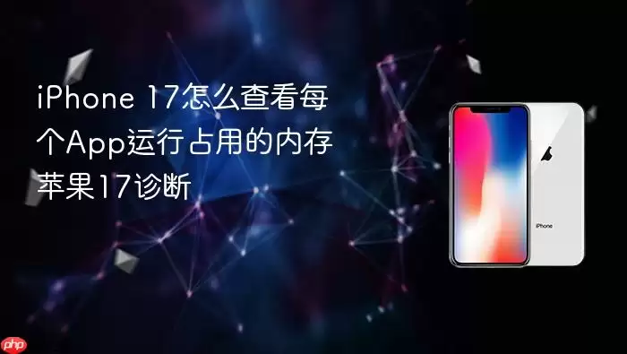 iPhone 17如何查看每个App运行占用的内存 苹果17诊断