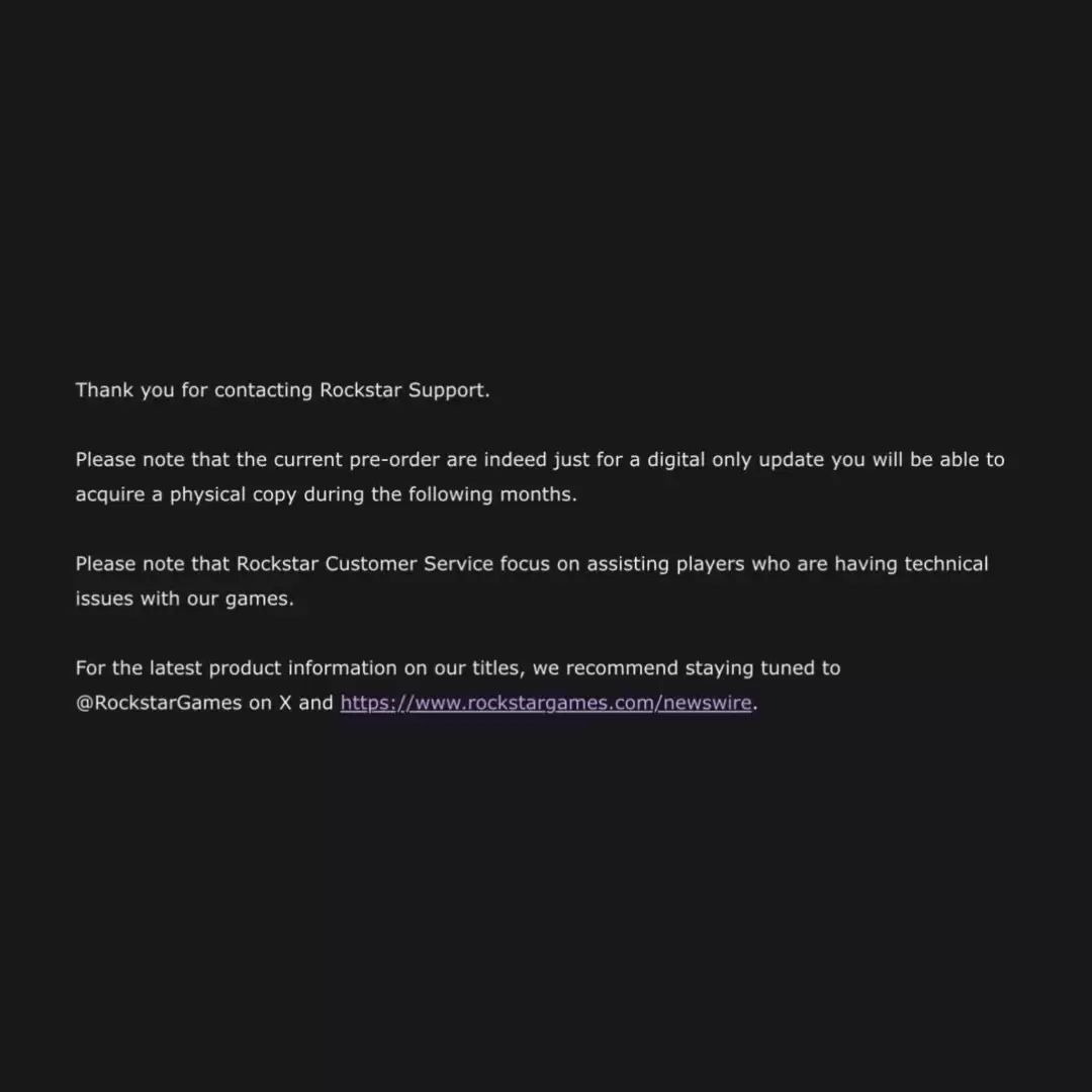 R星确认《GTA6》实体光盘版将在发售几个月后推出