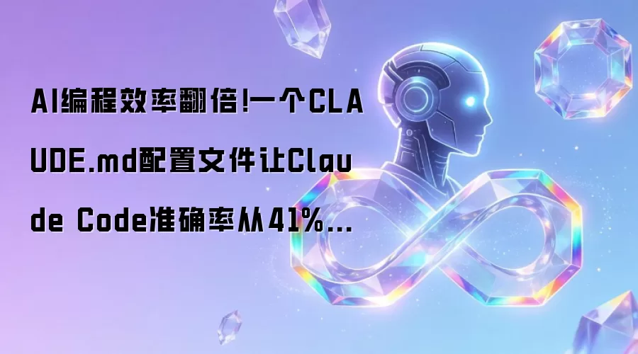 AI编程效率翻倍！一个CLAUDE.md配置文件让Claude Code准确率从41%飙到89%