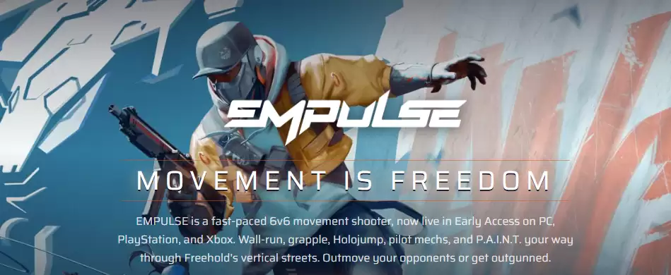 EMPULSE现已发售：6v6高速垂直射击游戏登陆全平台