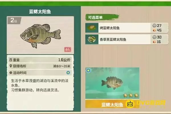潜水员戴夫蓝鳃太阳鱼在哪里钓-丛林DLC蓝鳃太阳鱼图鉴钓鱼点钓鱼时间方法