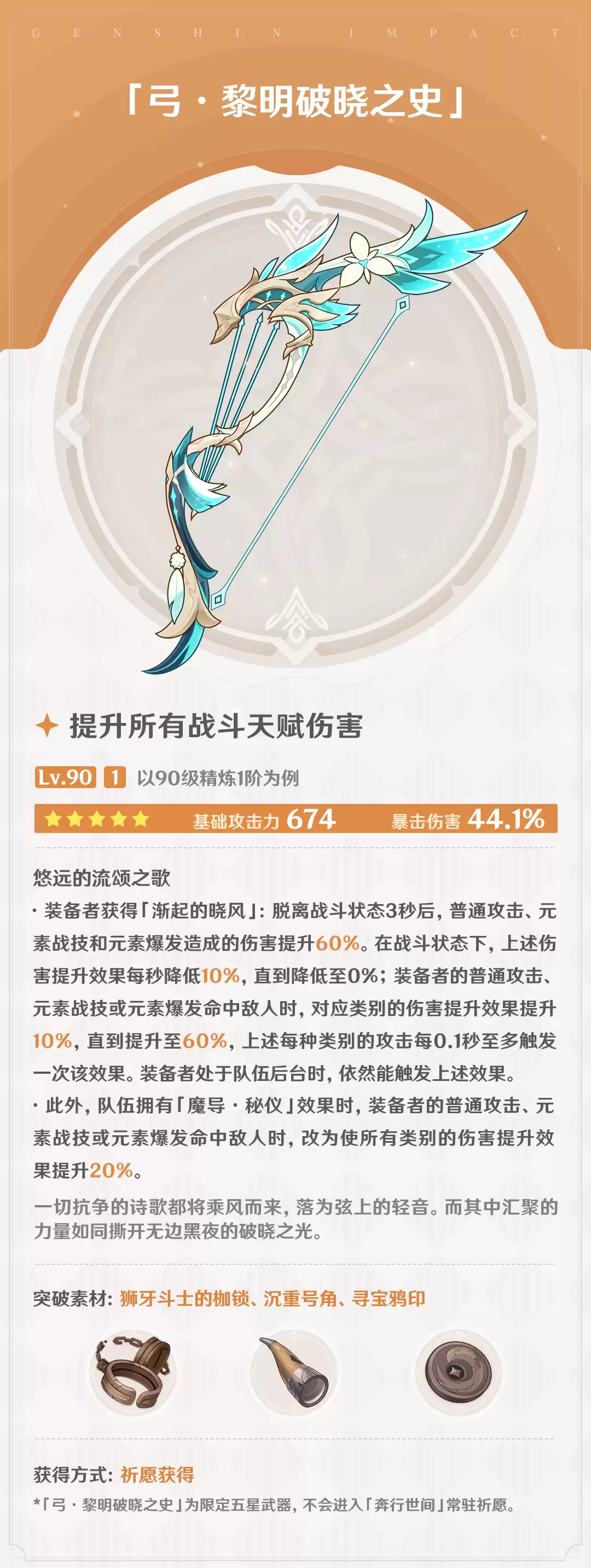 原神黎明破晓之史属性效果汇总