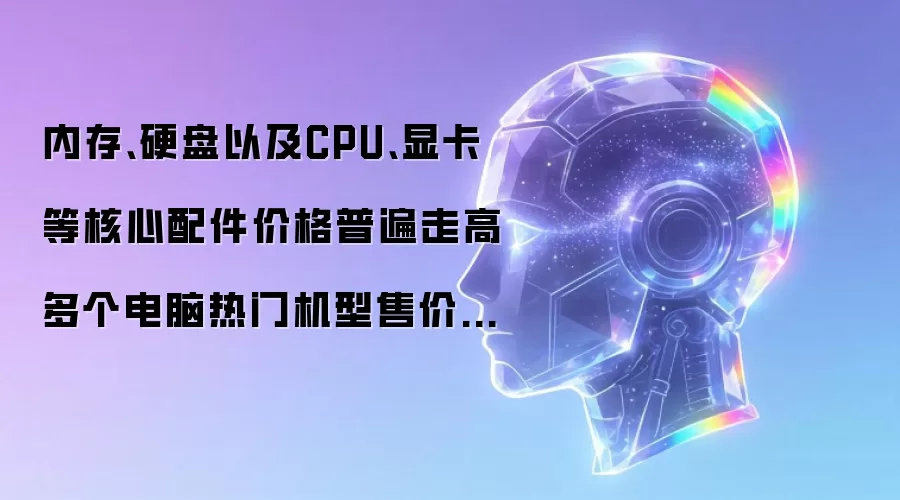内存、硬盘、CPU、显卡等核心配件价格普遍走高 多个电脑热门机型售价大幅上调
