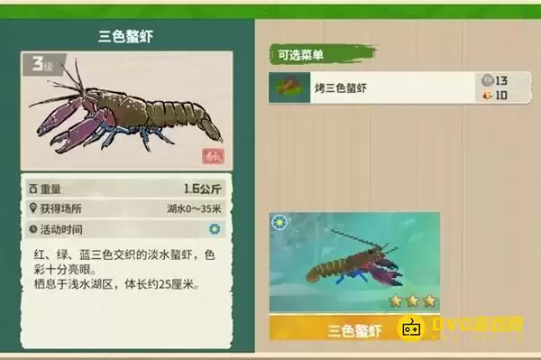 潜水员戴夫三色鳌虾在哪钓-丛林DLC三色鳌虾图鉴钓鱼点钓鱼时间方法