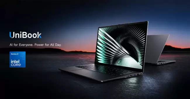 驰为推出 UniBook AI 笔记本：英特尔酷睿 3 304 处理器：8GB 内存 449 美元