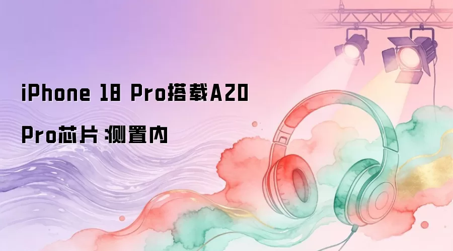 iPhone 18 Pro配备A20 Pro芯片：侧置内