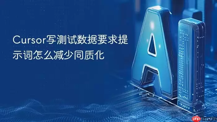 Cursor写测试数据要求提示词如何减少同质化