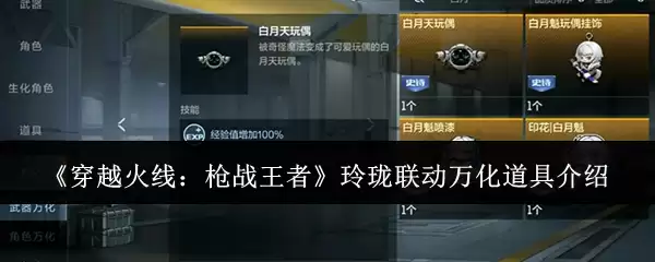 《穿越火线：枪战王者》玲珑联动万化道具介绍