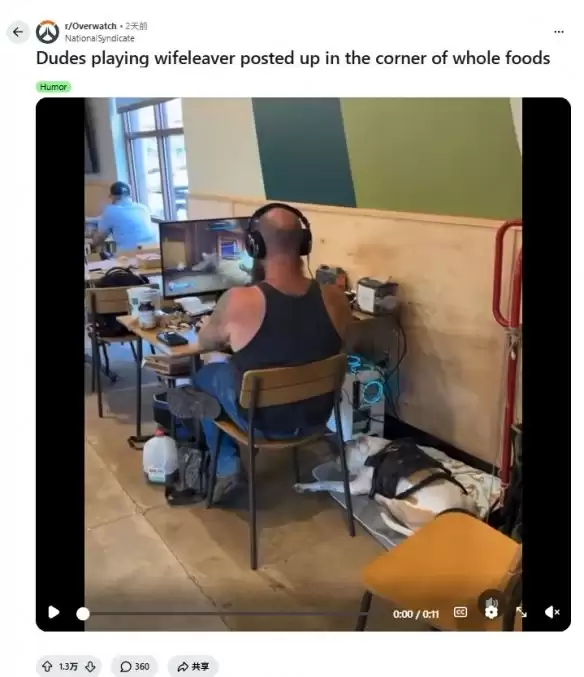 国外玩家超市搭建电竞区： 全套设备就位： 玩《守望先锋》走红网络