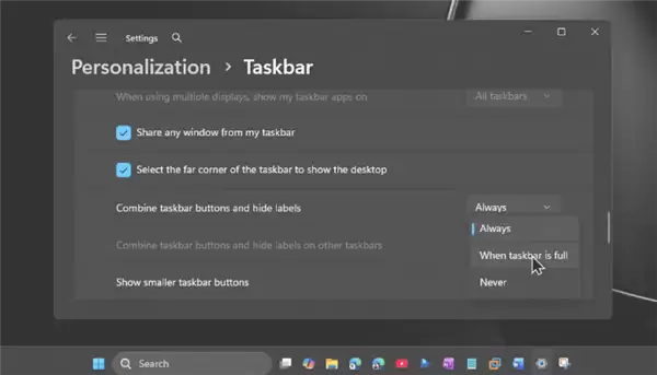 微软在Win11测试版回归Windows 10风格可调