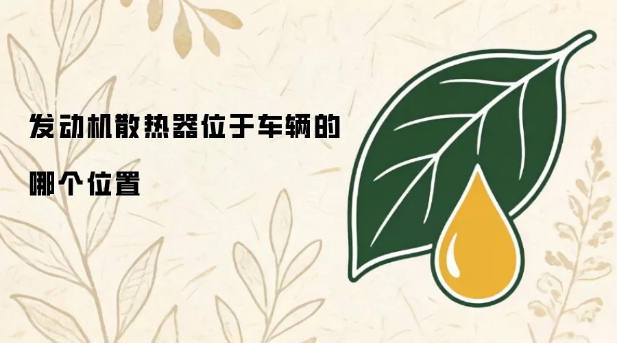 发动机散热器位于车辆的哪个位置