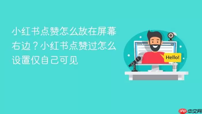 小红书点赞怎么放在屏幕右边？小红书点赞过怎么设置仅自己可见
