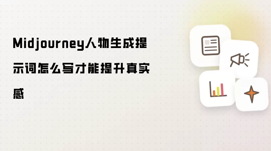 Midjourney人物生成提示词怎么写才能增强真实感