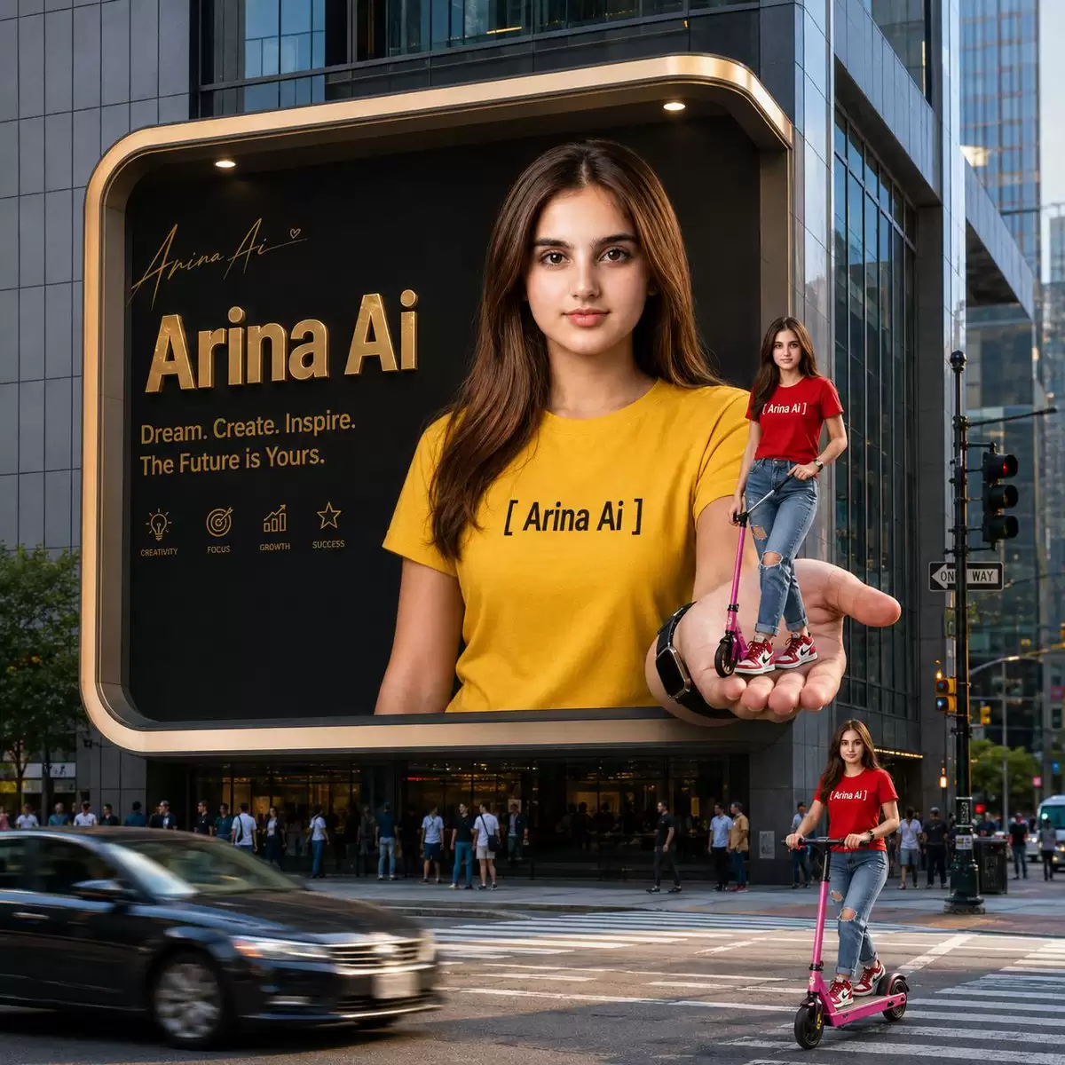 Arina Ai 3D 可变形城市广告牌
