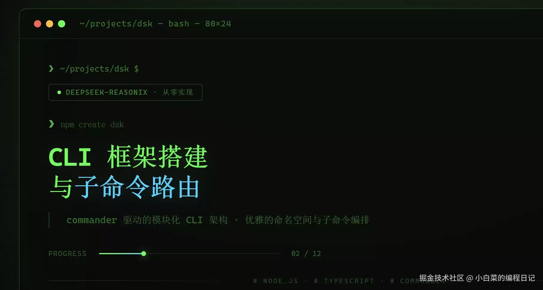 从零开发 Agent CLI 第二篇：CLI 框架搭建与子命令路由