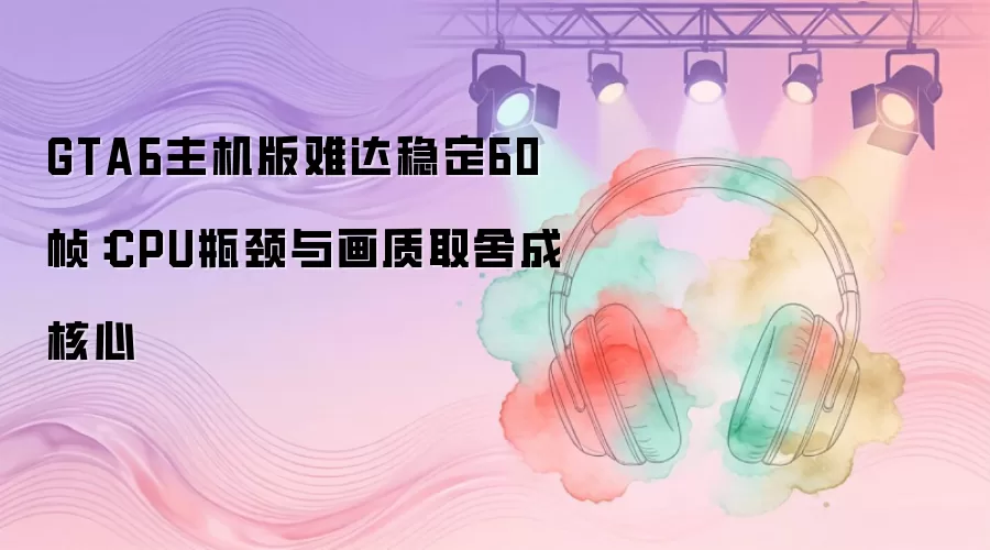 GTA6主机版难实现稳定60帧：CPU瓶颈与画质取舍成核心