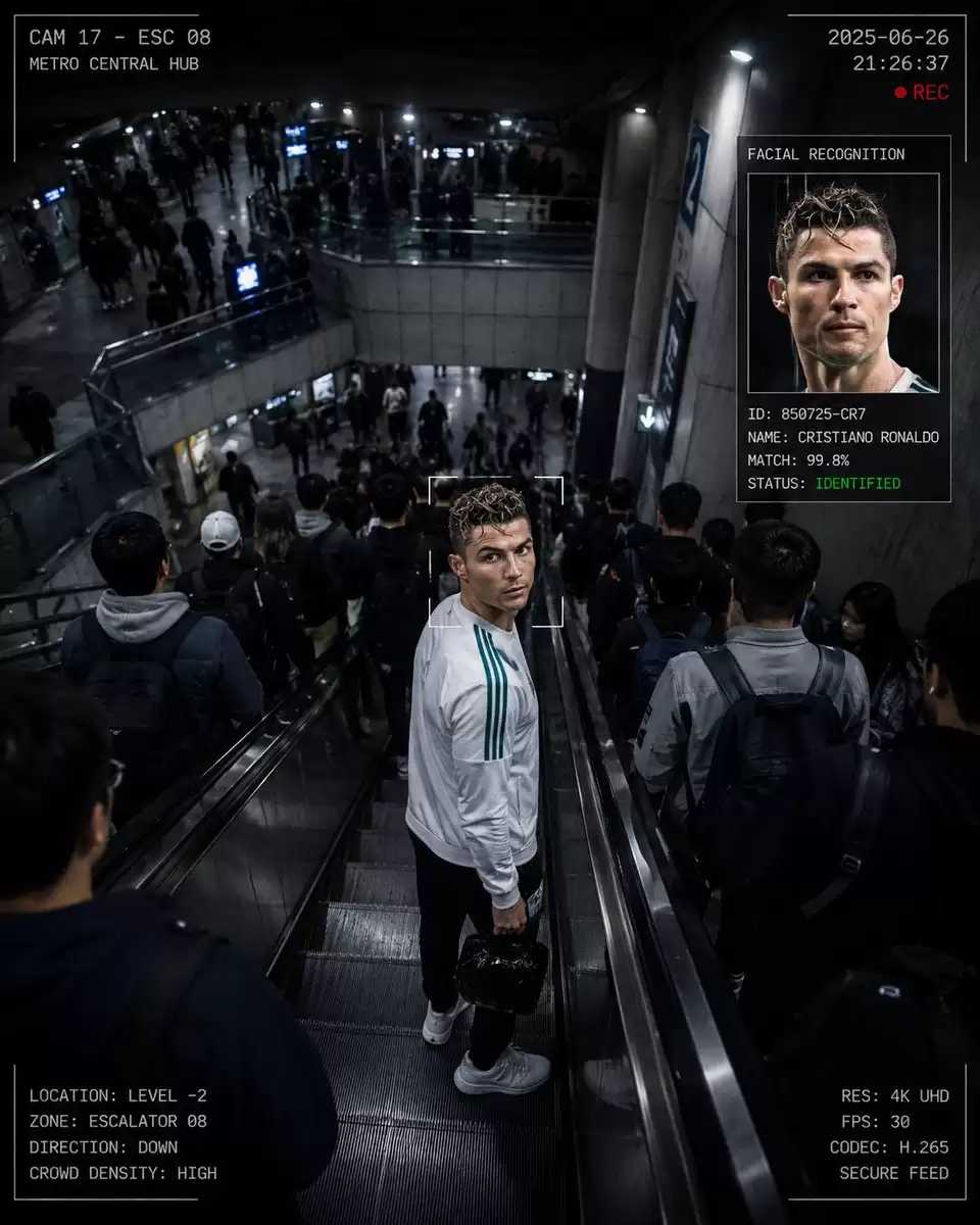 CCTV 监控惊悚片格调地铁站
