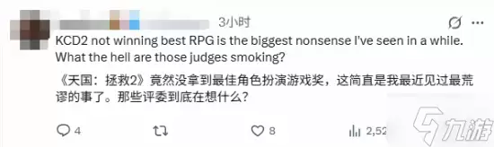 《天国拯救2》颗粒无收引发争议 你觉得它配得上奖项吗