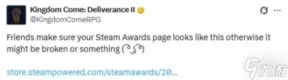 《天国：拯救2》角逐年度最佳 Steam大奖官方拉票进行中
