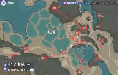 斗罗大陆猎魂世界七宝山脉宝箱位置图全览