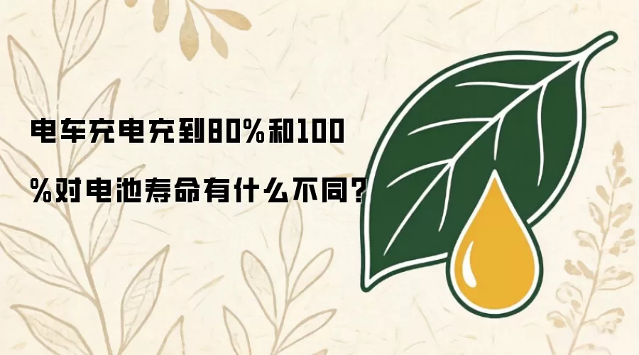 电车充电充到80%和100%对电池寿命有什么不同?