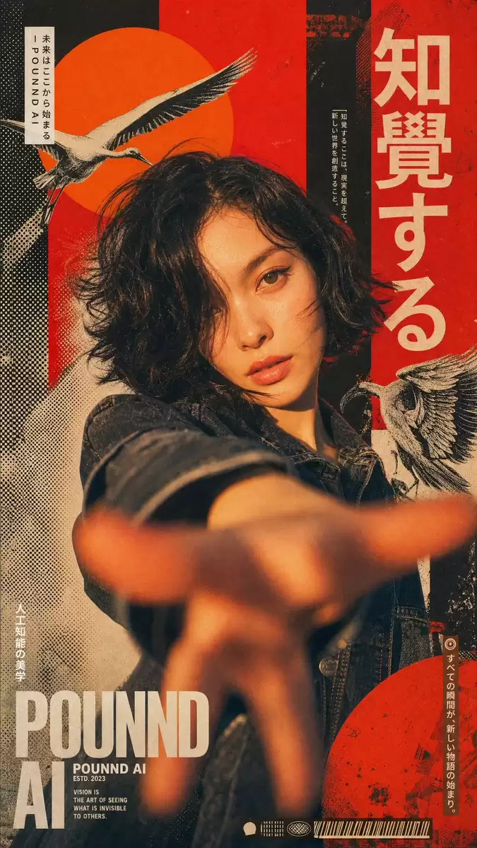 混合媒介拼贴亚洲肖像