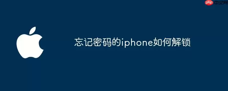 忘记密码的iPhone怎么解锁
