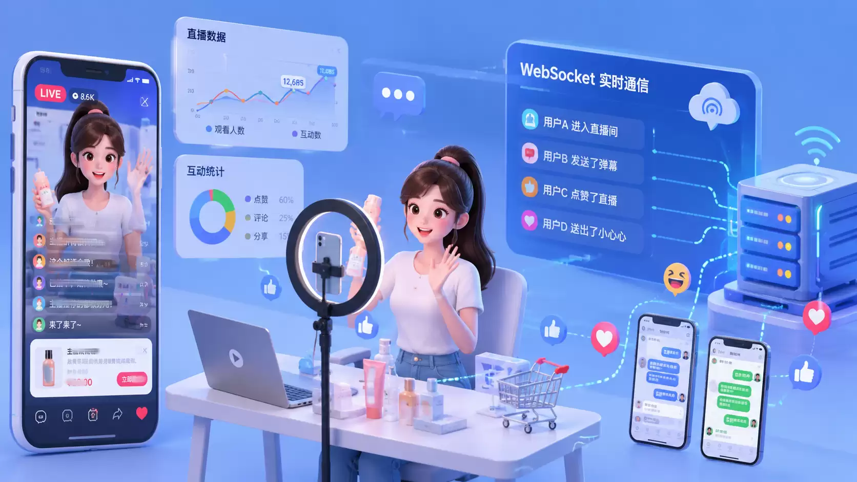 私域直播小程序的开发：直播推流与WebSocket实时通信实践