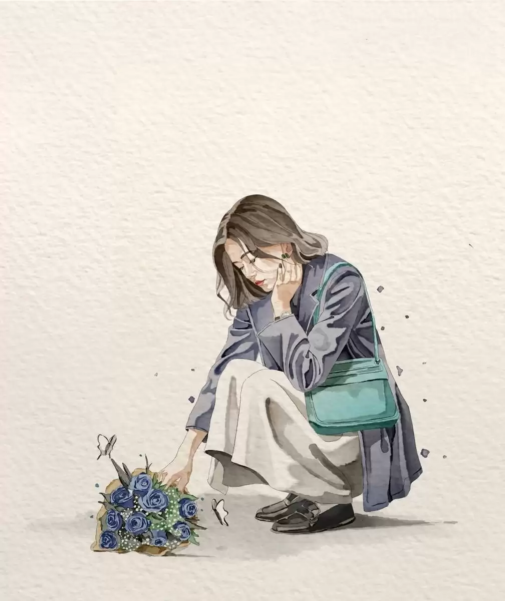 极简生活方式水彩插画