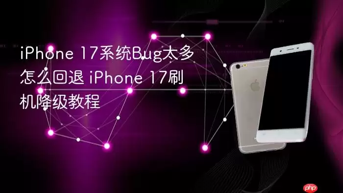 iPhone 17系统Bug过多如何回退 iPhone 17刷机降级教程