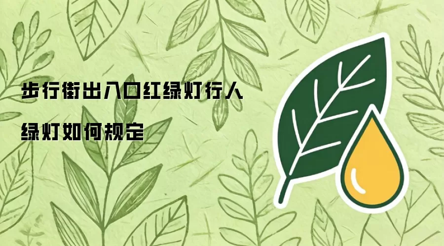步行街出入口红绿灯行人绿灯如何规定