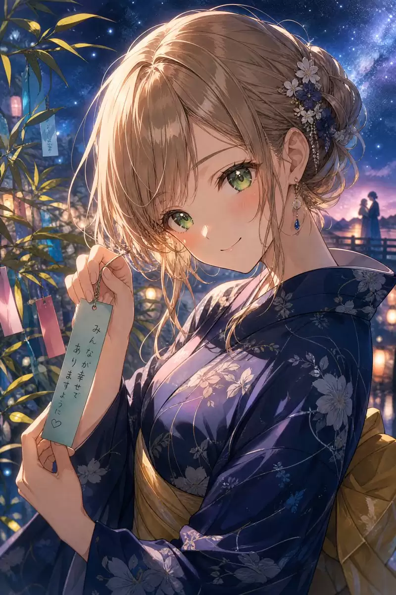七夕浴衣动漫人像