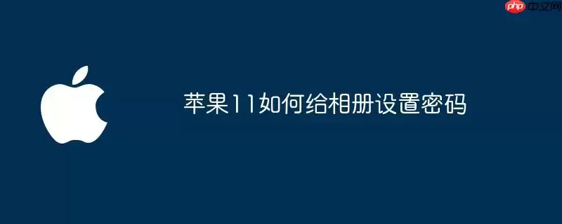 苹果11如何为相册设置密码