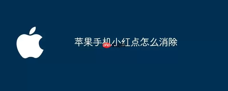 苹果手机小红点如何消除