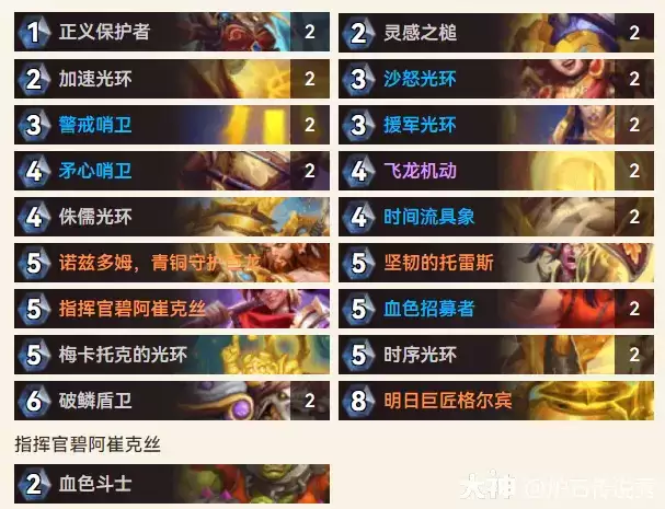 炉石传说Jackeisammy推荐指挥官光铸骑卡组